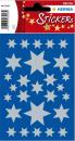 Papier Sticker Stern silber